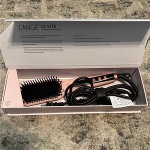 Lange Le Vite Hairbrush Straightener - Pink and Black